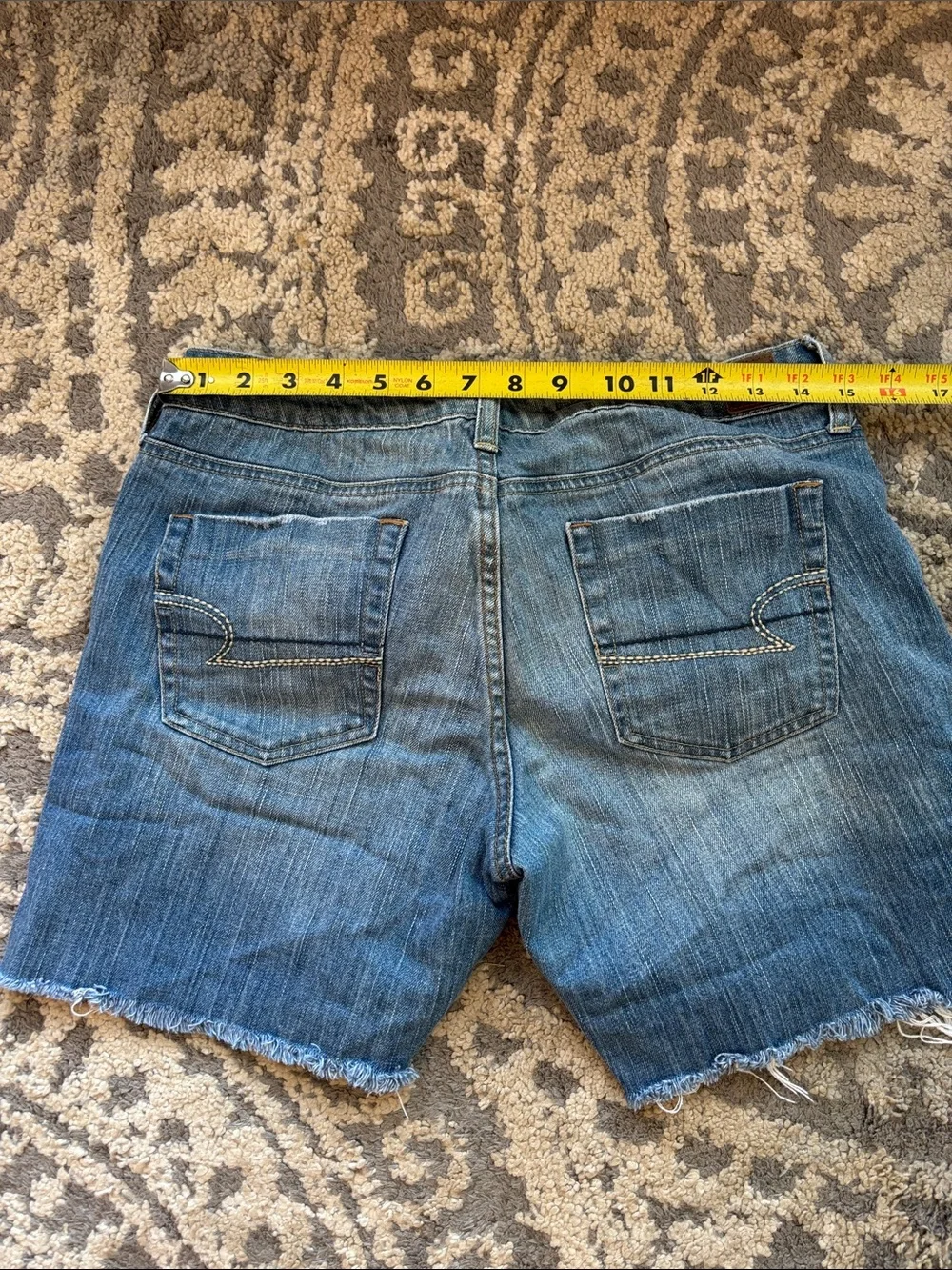 American Eagle Outfitters Blue Distressed Cutoff Denim Shorts
